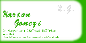 marton gonczi business card